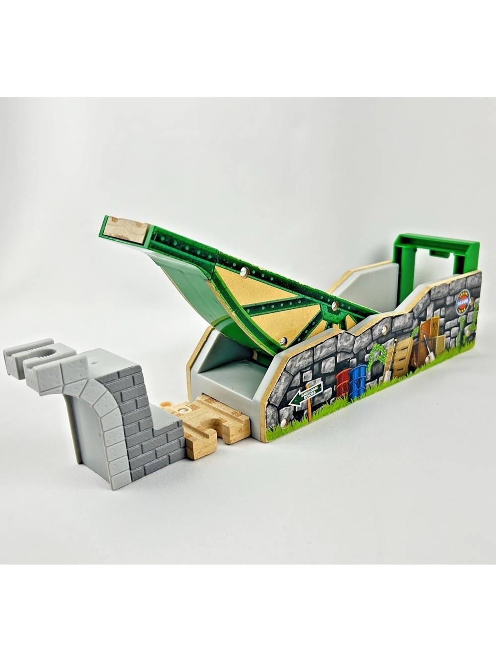 Mattel Thomas & Friends Tidmouth's Tipping Bridge Wooden Railway Works With Brio